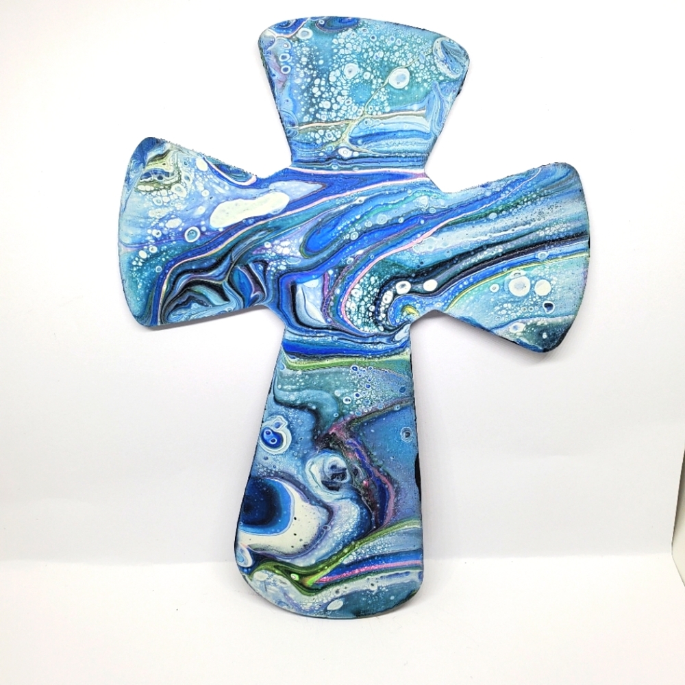 Handpainted Wooden Cross Art